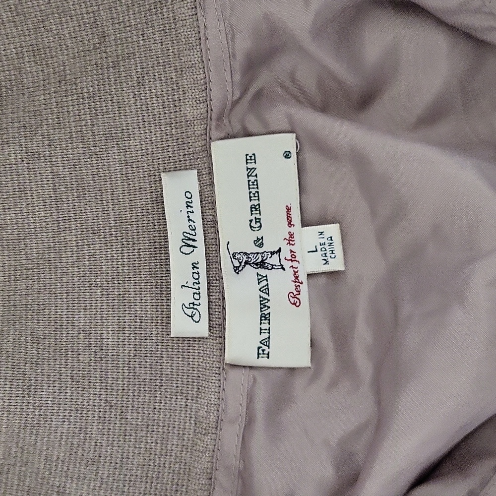 Fairway & Greene Mens L Italian Merino Vest Quarter Zip Lined Golf Athleisure - Picture 5 of 7